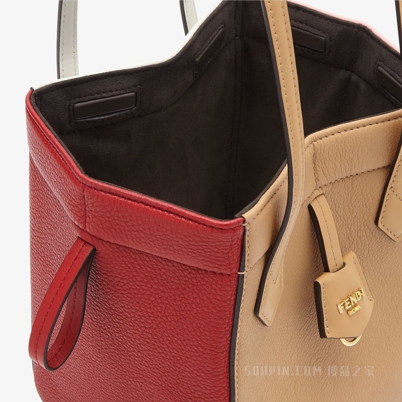 FENDI Origami Mini 拼色皮革百变迷你手袋