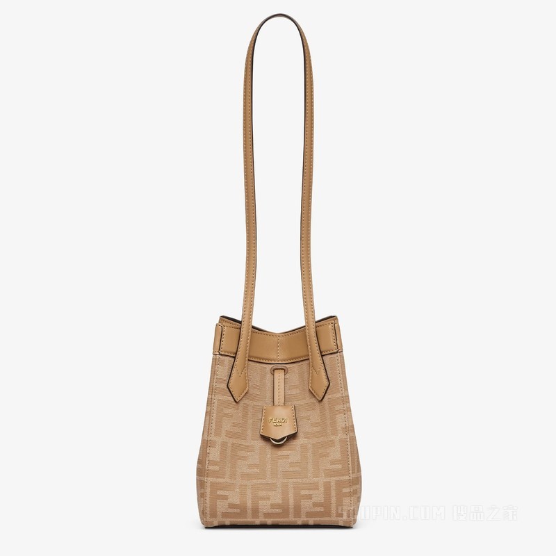 FENDI Origami Mini 百变米色FF提花布料迷你手袋