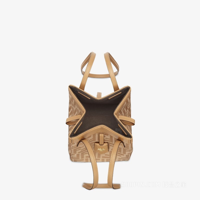FENDI Origami Mini 百变米色FF提花布料迷你手袋
