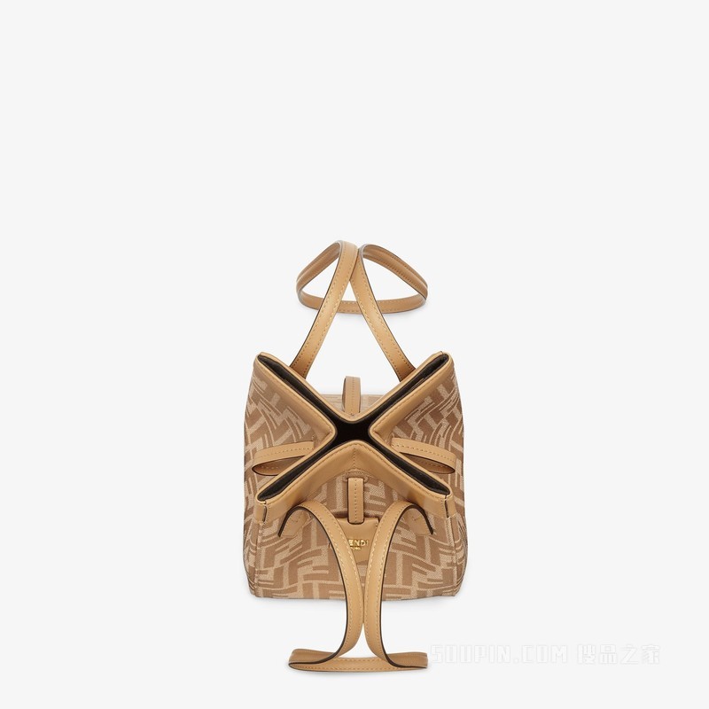 FENDI Origami Mini 百变米色FF提花布料迷你手袋