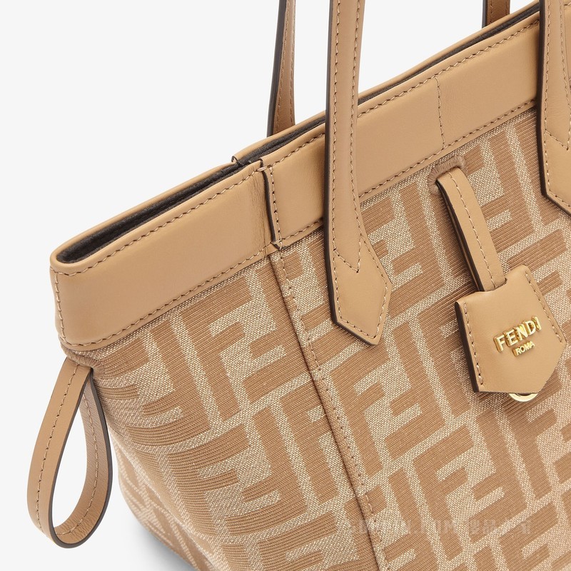 FENDI Origami Mini 百变米色FF提花布料迷你手袋