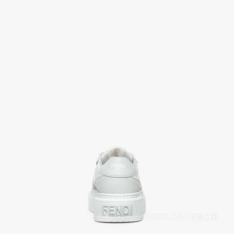 FENDI Match 灰色皮革厚底低帮鞋