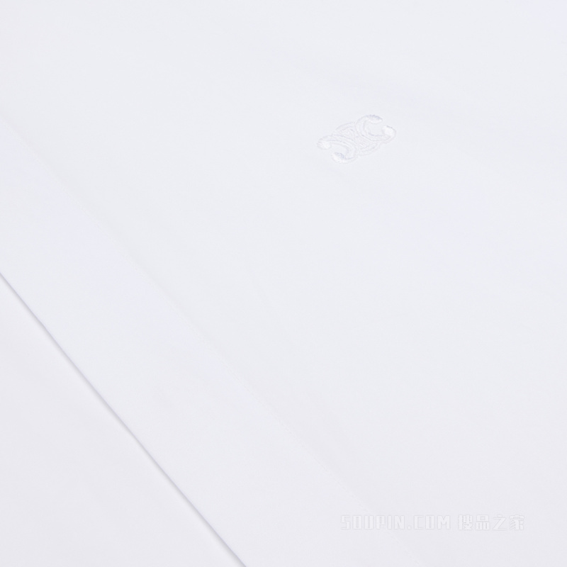 棉府绸宽松衬衫 白色-01BC