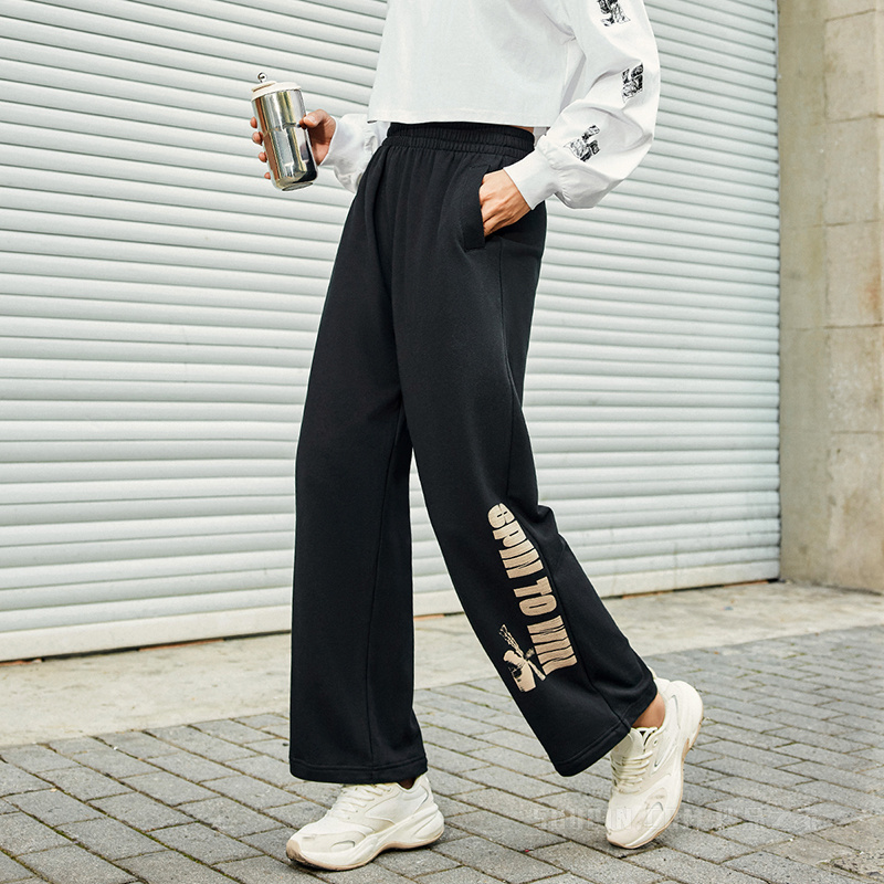 安踏舞蹈女子针织运动长裤