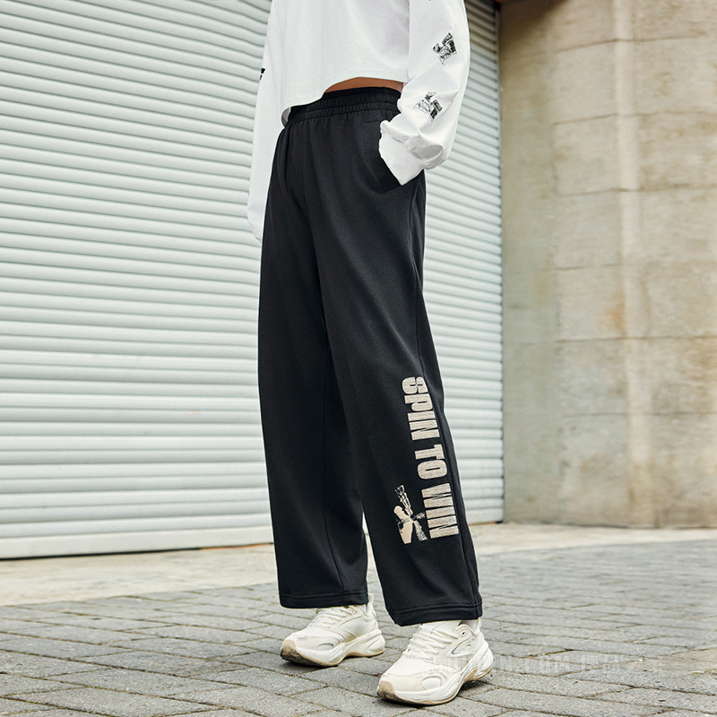 安踏舞蹈女子针织运动长裤