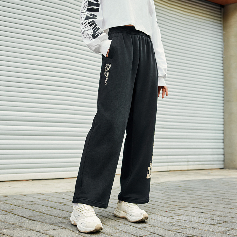 安踏舞蹈女子针织运动长裤