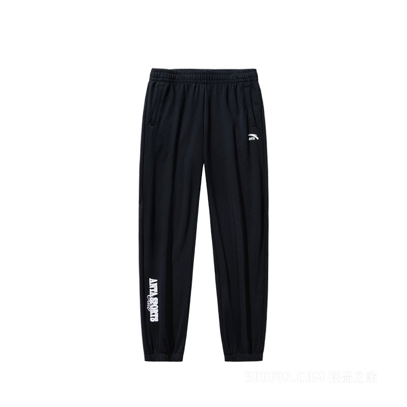 安踏运动复古女子针织运动长裤