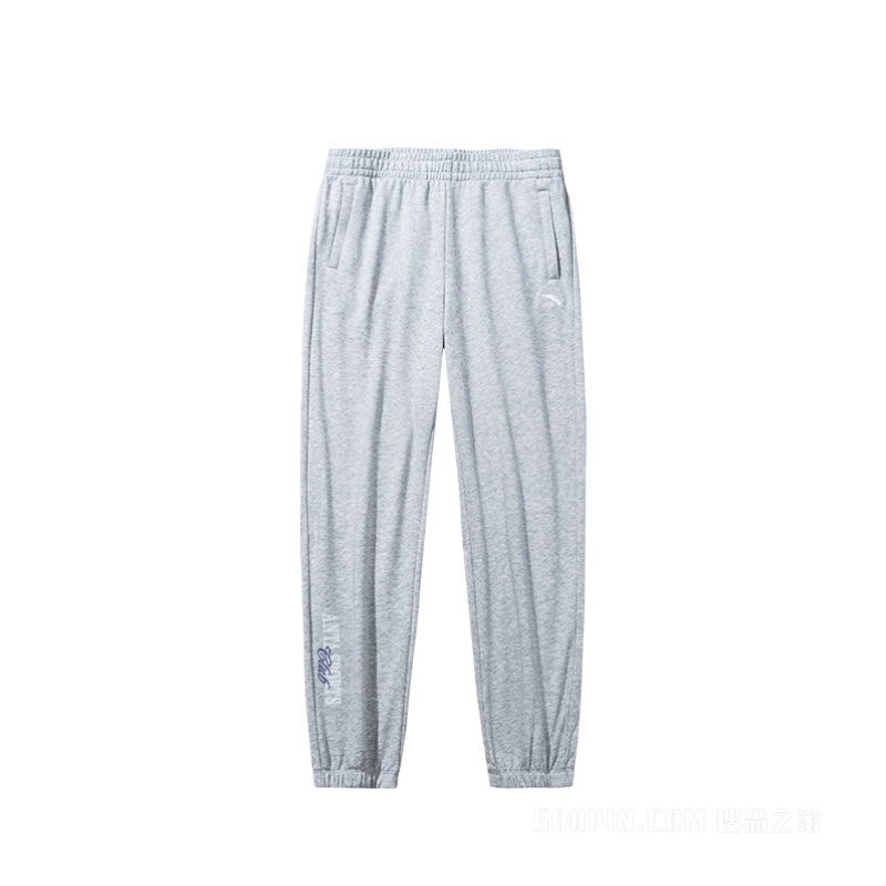 安踏运动复古女子针织运动长裤