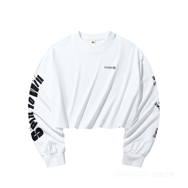 安踏舞蹈女子长袖针织衫