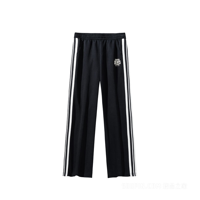 安踏运动复古女子针织运动长裤