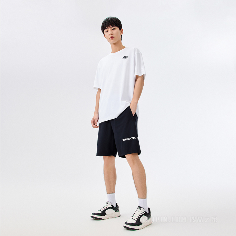 安踏篮球系列男子针织五分裤