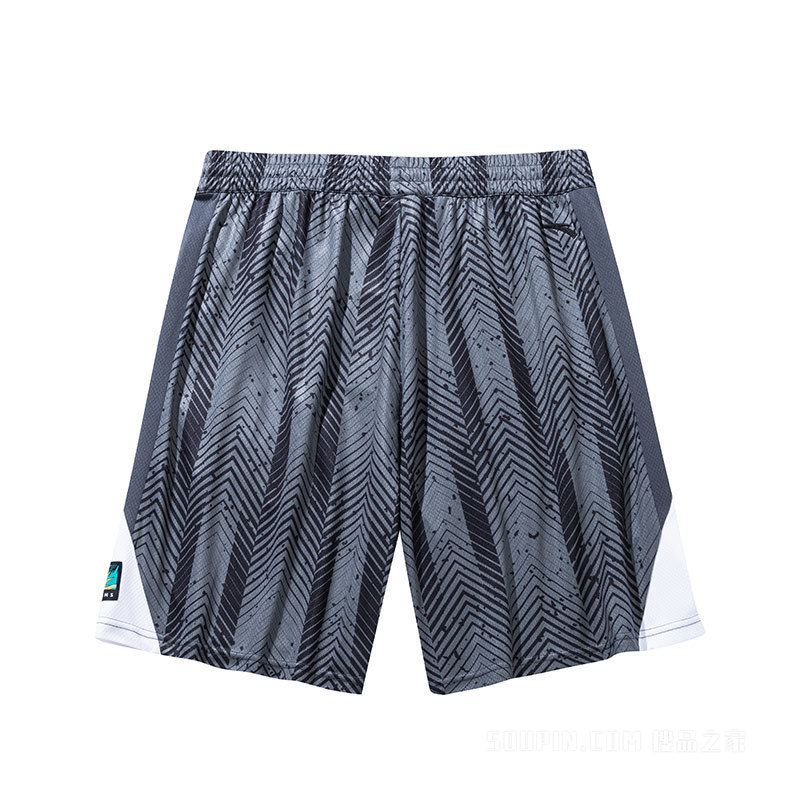 安踏KT吸湿速干男子针织比赛短裤