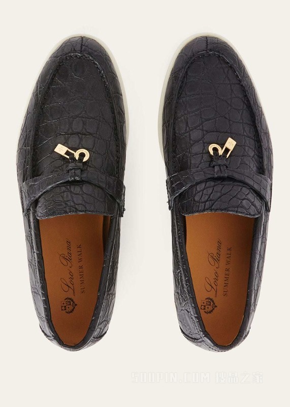 Summer Charms Walk 莫卡辛鞋 染色凯门鳄鱼皮
