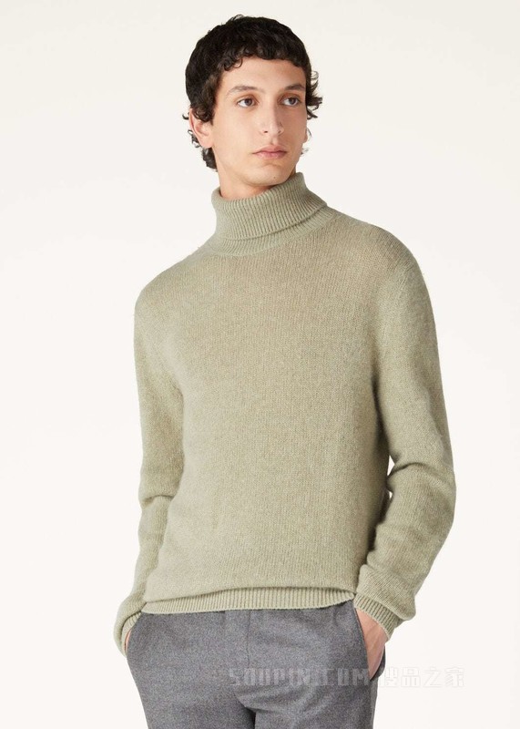 Fobello 男士高领上衣 小羊绒