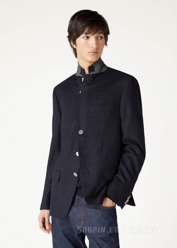 Torino 男士夹克 桑蚕丝, 羊绒