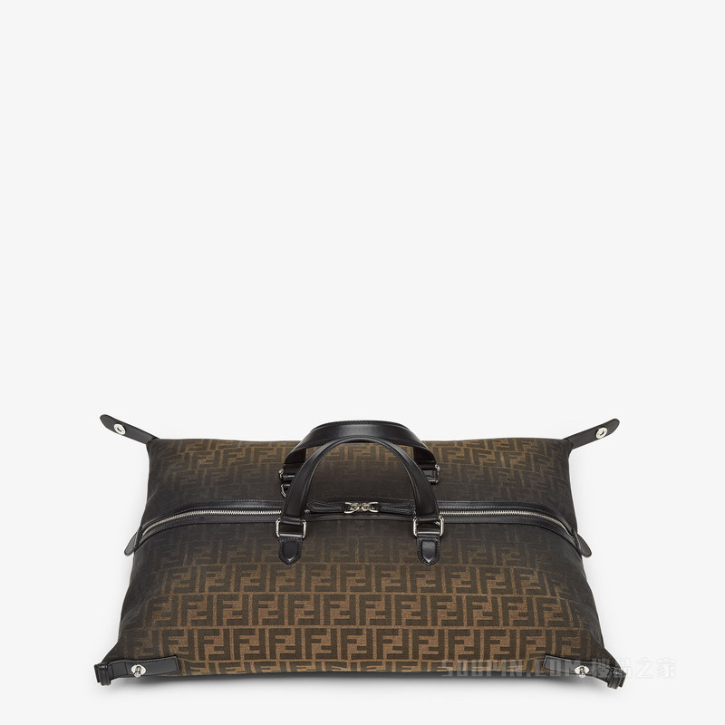 FENDI Siesta中号手袋 棕色FF提花手袋