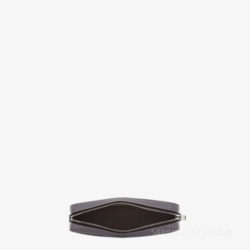 FENDI Diagonal相机包 灰色FF帆布手袋
