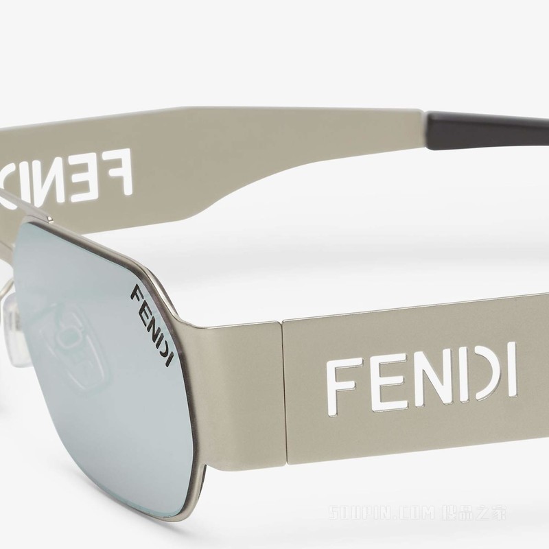 Fendi Cut Out 银色饰面金属太阳镜