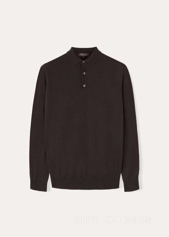 Loro Piana 男士 Polo 针织衫 初剪羊毛