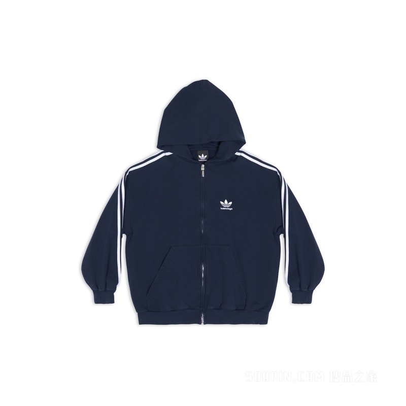 BALENCIAGA / ADIDAS 小号版型拉链 HOODIE 连帽衫