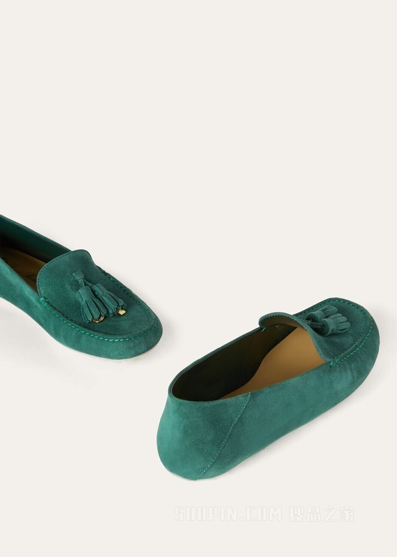 Dot Sole Walk 女士莫卡辛鞋 绒面小山羊皮