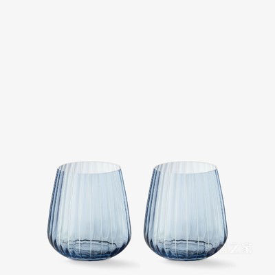 FENDI Roma玻璃杯套组 蓝色玻璃杯