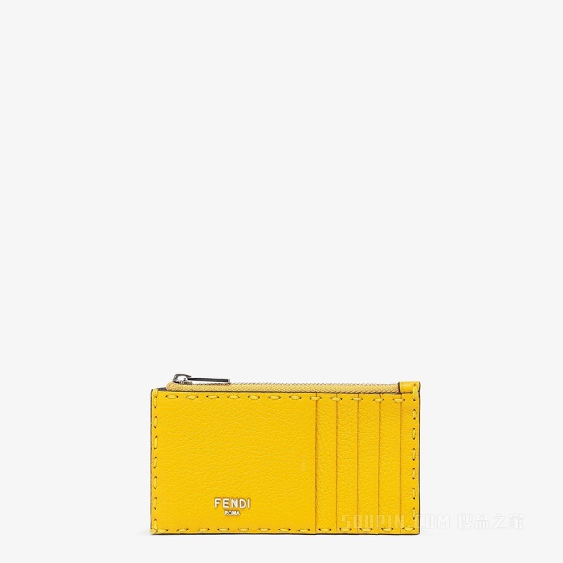 Selleria卡夹 黄色Selleria卡夹，78针手工缝线