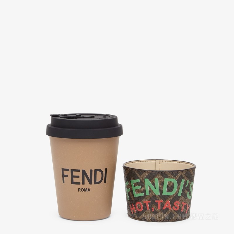 FENDI杯子 米色塑料杯