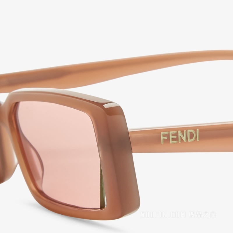 FENDI Way 焦糖棕色醋酸纤维太阳镜