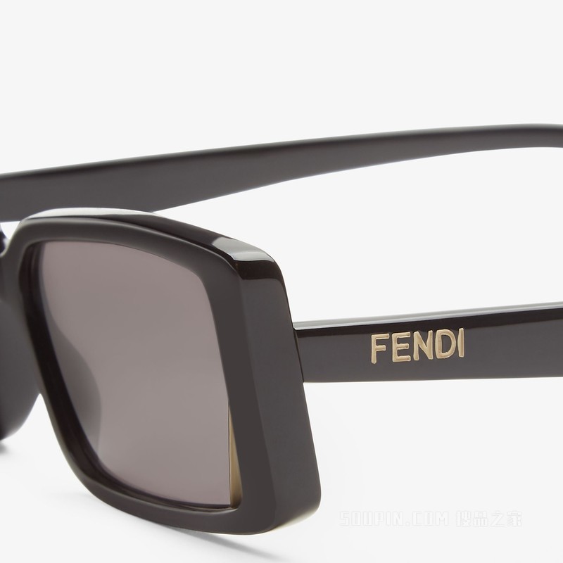 FENDI Way 黑色醋酸纤维太阳镜