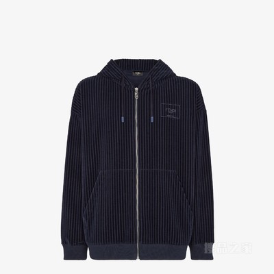 运动衫 蓝色天鹅绒运动衫