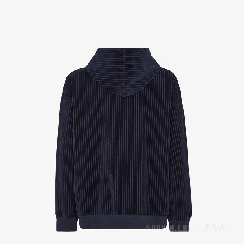 运动衫 蓝色天鹅绒运动衫