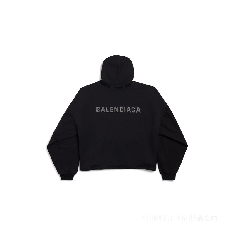 BALENCIAGA BACK CROPPED HOODIE连帽卫衣