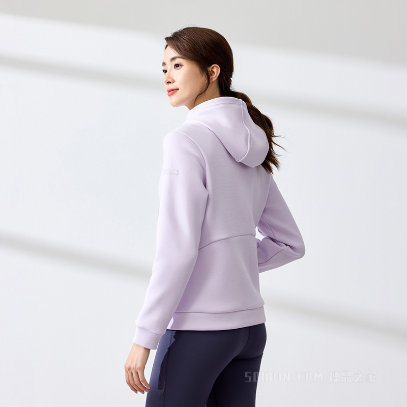 安踏训练炽热科技加绒保暖女子针织运动上衣