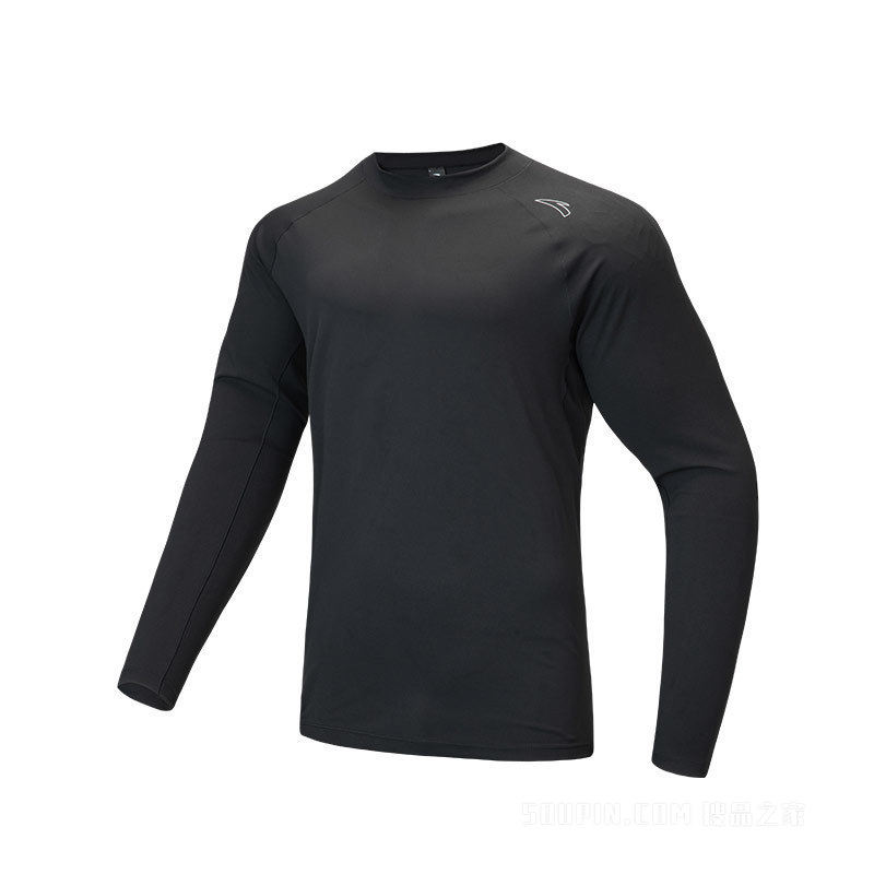 安踏进阶跑舒适保暖男子长袖针织衫