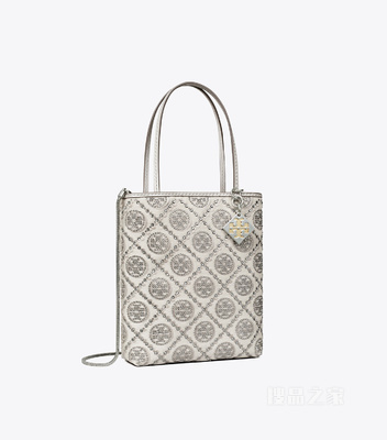 T Monogram 装饰迷你托特包 灰色
