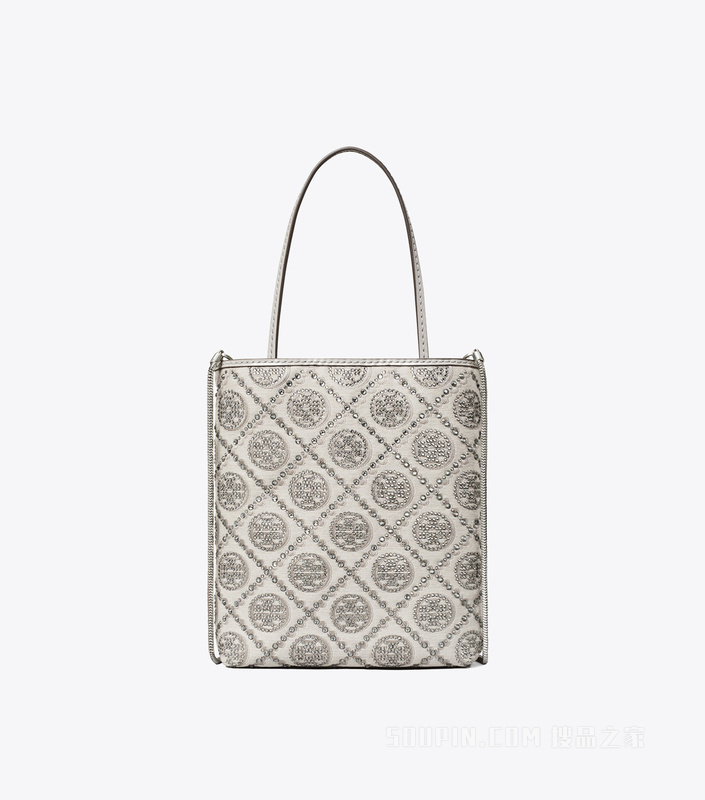T Monogram 装饰迷你托特包 灰色