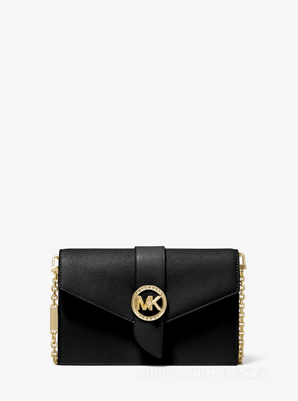 MK Charm 中号皮质斜挎包