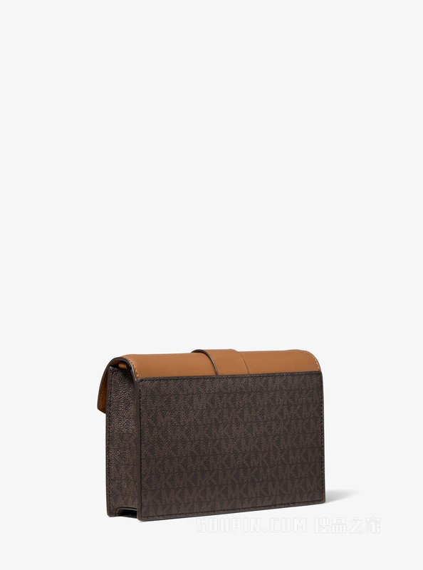 MK Charm 中号老花皮质斜挎包