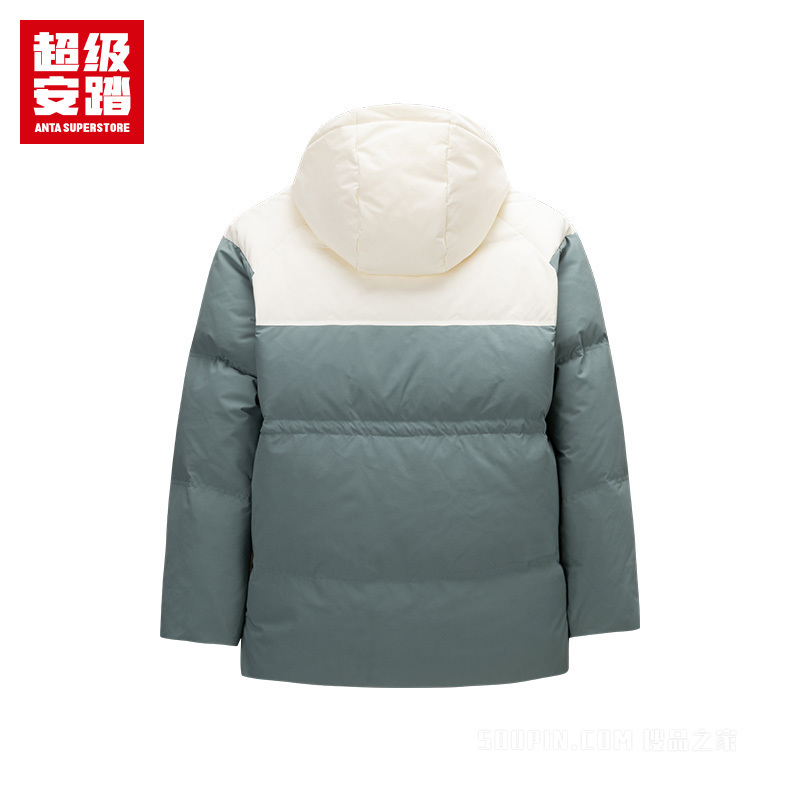 安踏运动复古女子防风防泼水羽绒服