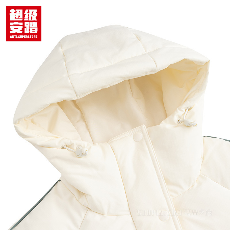 安踏运动复古女子防风防泼水羽绒服