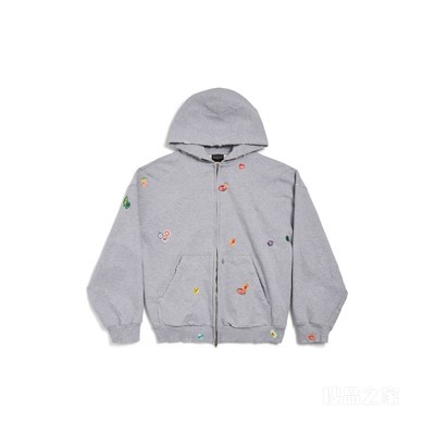 FRUITY HOODIE常规版型拉链连帽卫衣