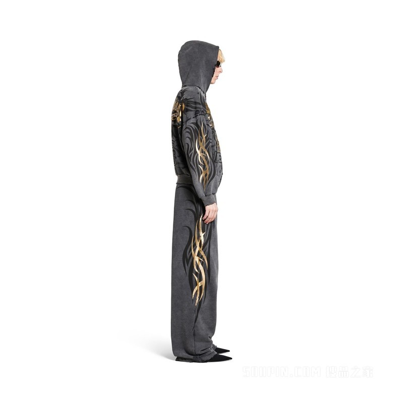 TACKY GOLD HOODIE常规版型拉链连帽卫衣