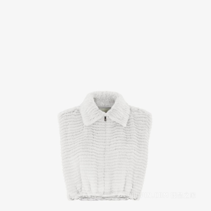 背心 白色貂皮背心