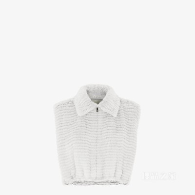 背心 白色貂皮背心