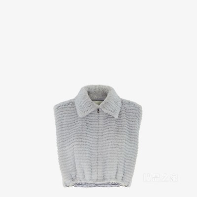背心 灰色貂毛背心