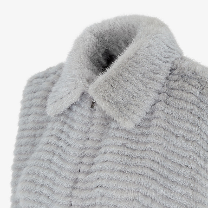 背心 灰色貂毛背心