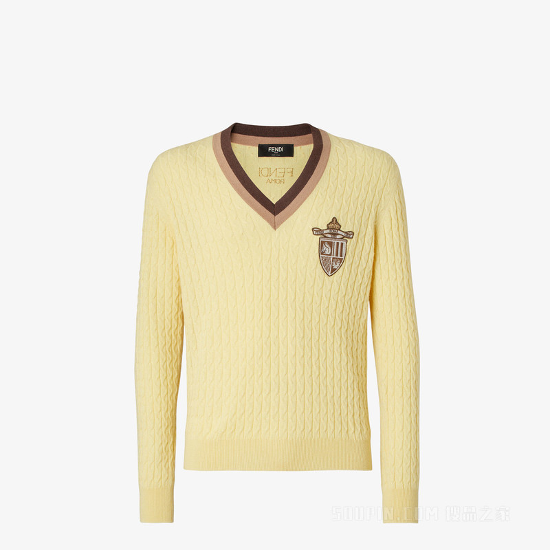 毛衣 黄色羊绒毛衣