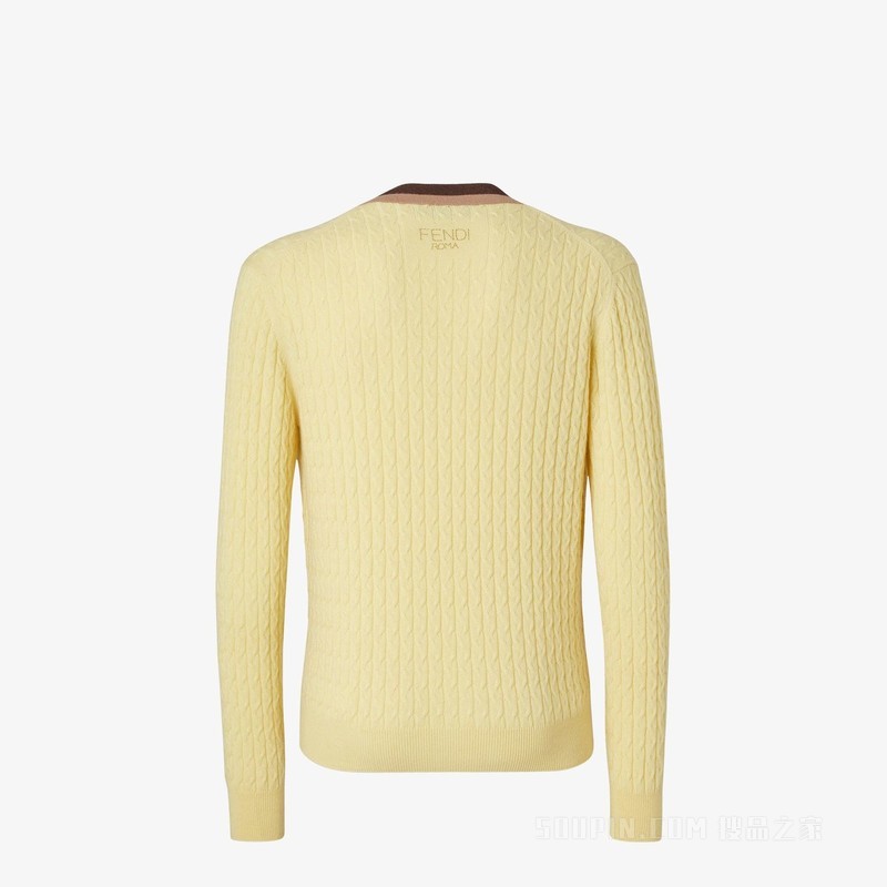 毛衣 黄色羊绒毛衣