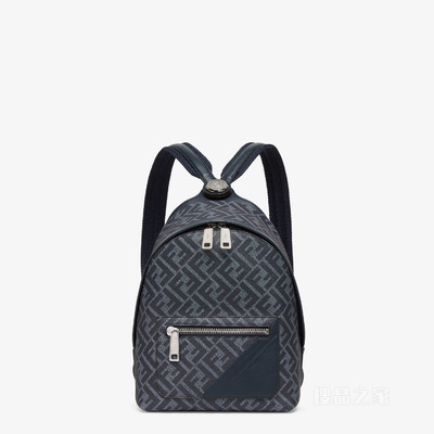 FENDI Chiodo 小号 FENDI Diagonal 蓝色FF帆布背包